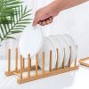 Bamboo Plate Bowl Drainer