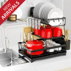 3-Tier Dish Drying Rack with Automatic Drainage