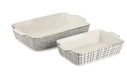 Thyme & Table 2-Piece Ceramic Rectangular Baking Dish Set