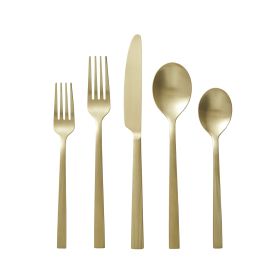 20-Piece Gold Stainless Steel Flatware Set ffl