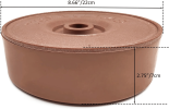 HAWOK Tortilla Warmer with Lid, Pancake Keeper, Food Container, Microwavable Tortilla Keeper, Brown