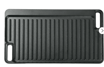 16" Pre-Seasoned Cast Iron Grill and Griddle Pan