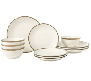 Thyme & Table 12-Piece Stoneware Dinnerware Set