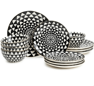 Thyme & Table 12-Piece Stoneware Dinner Set