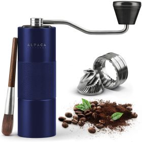Manual Coffee Grinder Stainless Steel Conical Burr Coffee Grinder Manual with Adjustable Setting Double Bearing Hand Espresso Grinder Perfect for Home