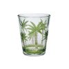 Palm Tree Design Acrylic Drinking Glasses Set of 4