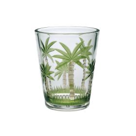 Palm Tree Design Acrylic Drinking Glasses Set of 4