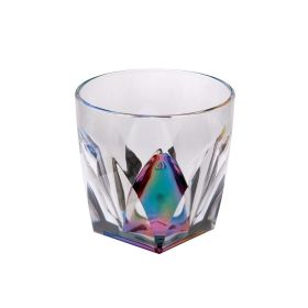 Set of 4 Rainbow Diamond Acrylic Drinking Glasses