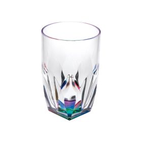 Rainbow Diamond Acrylic Drinking Glasses Set of 4