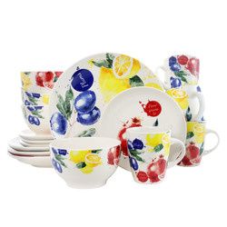 Elama's Tuscan Amore 16 Piece Luxury Dinnerware Set