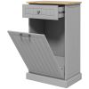 HOMCOM Kitchen Tilt Out Trash Bin Cabinet