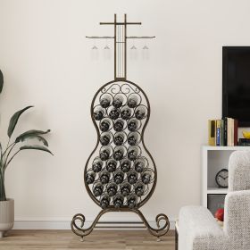 Cello Shape Freestanding Wine Rack