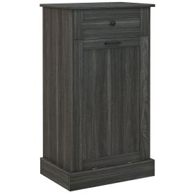 HOMCOM Free Standing Tilt Out Trash Bin Cabinet