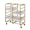 Serving Cart with 3 Adjustable Trays