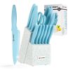 14 Pieces Fancy Rainbow Titanium Coating Kitchen Knife Set