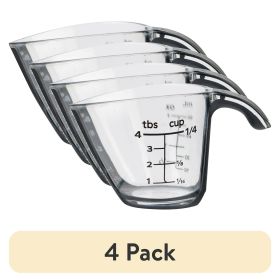 1/4C Plastic Mini Measuring Cup, Black/Transparent