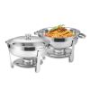 2 Pcs Round Buffet Catering Dish Set
