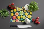NEW Colorful Lemons Glass Cutting Board Decorative Tempered Glass Kitchen Cutting and Serving Board Large Size Chopping Board
