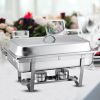 SOGA 4.5L Dual Tray Stainless Steel Chafing Food Warmer Catering Dish