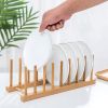 Bamboo Plate Bowl Drainer