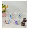 Set of 4 Rainbow Diamond Acrylic Drinking Glasses