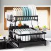 Kitchen Counter Dish Drying Rack with Drainboard