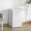 HOMCOM 3.2 Cu.Ft Mini Fridge with Freezer, Compact Refrigerator with Adjustable Shelf, Mechanical Thermostat, Reversible Door, White